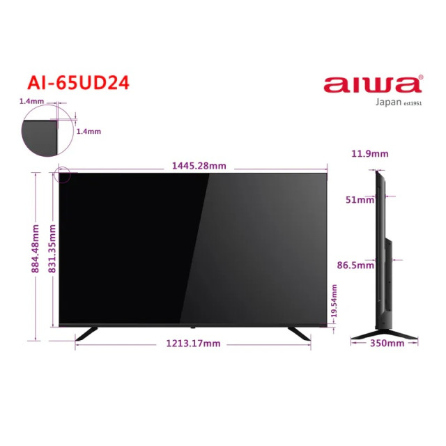 【AIWA】愛華 65吋 4K LED AI-65UD24 智慧型顯示器