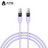 《ATB》60W C to C透明彩色親膚矽膠線_1.2m_粉藕紫